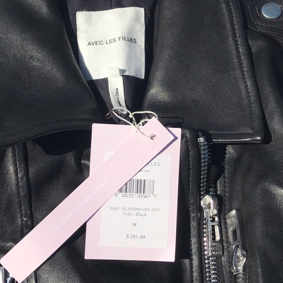 Avec Les Filles Leather Moto Jacket - Picture 8 of 8